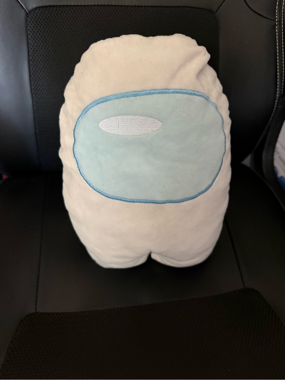 Plush White Among Us Character Plush with Light Blue Visor